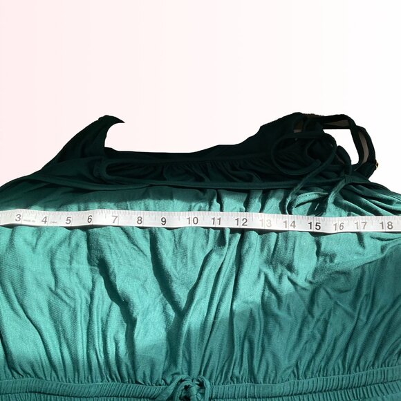 Soma teal maxi dress with built-in shelf bra (soft!) NWT - Picture 6 of 7